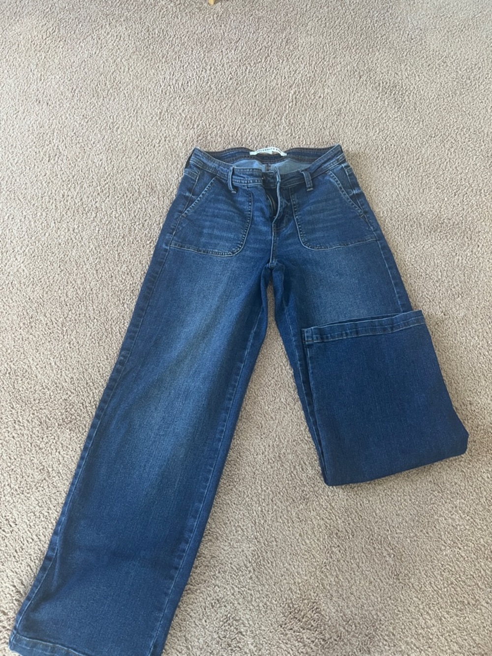Celebrity Pink Dark Blue Wide-Leg Jeans